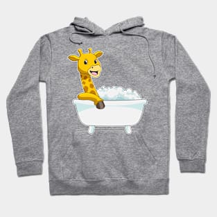 Giraffe with Bathtub with Foam Hoodie